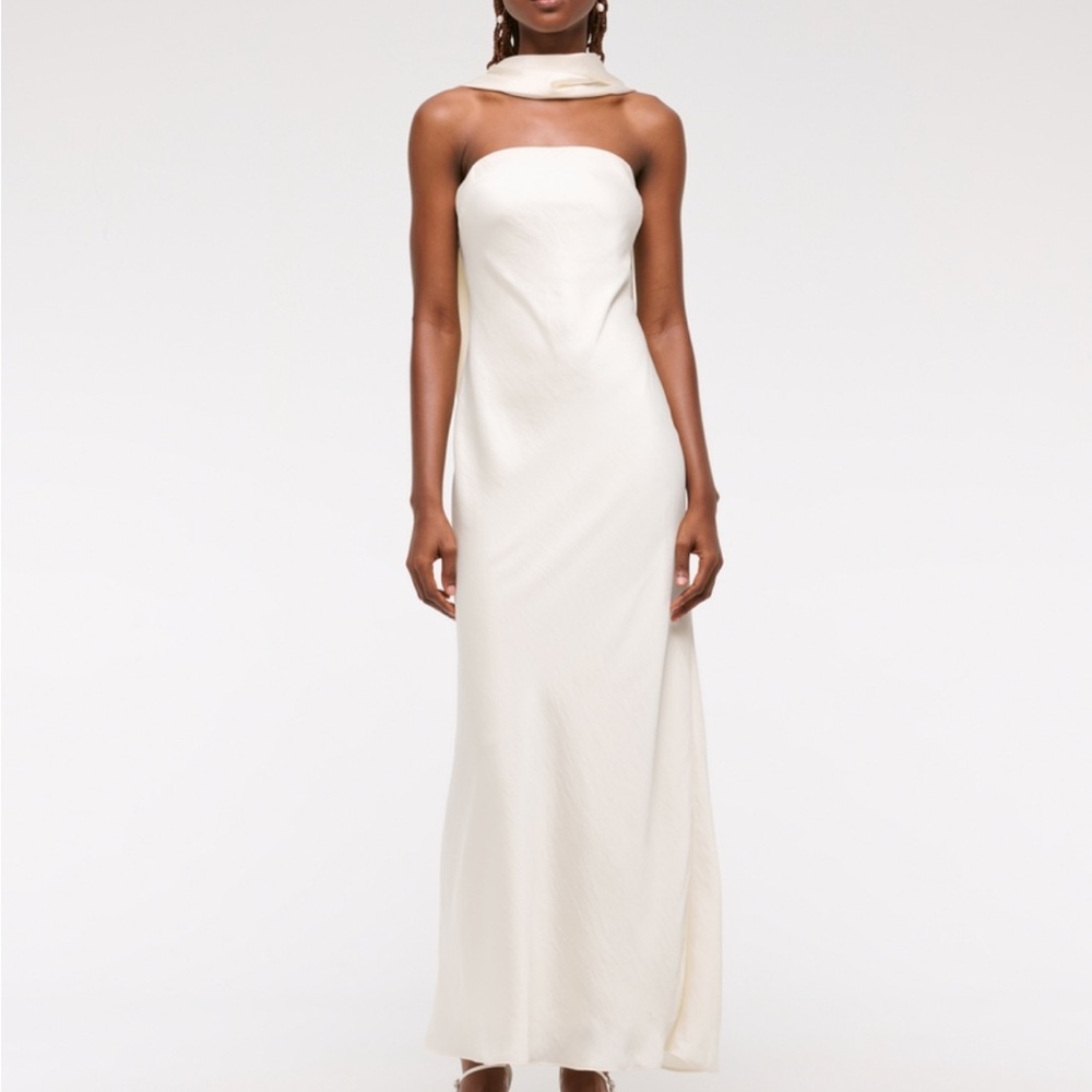 Abercrombie and Fitch Julia Strapless scarf maxi dress